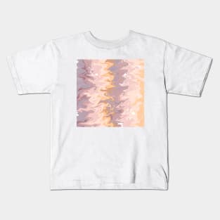 Pastel Plum Liquid Pattern Kids T-Shirt